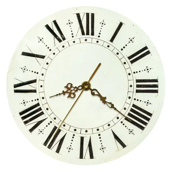 

Retro Rustic Round Roman Numerals Wall Clock Vintage Roman Numbers Home Decoration Quartz Clock Whisper Non-Ticking Timepieces
