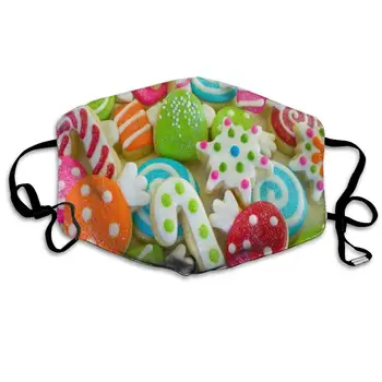 

Delicious Christmas Cookie Samples Dust Masks Reusable Cotton Breathable for Outdoor Cycling Face Earloop Masks Dust Pollen