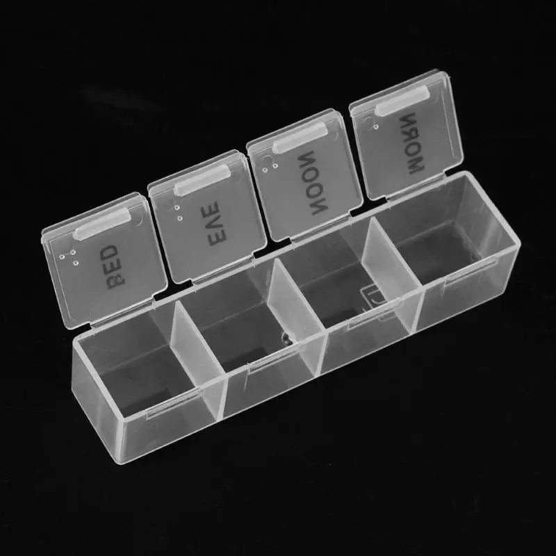 28 Grids Pills Storage Box Tablet Case Stationery Holder Organizer(Clear