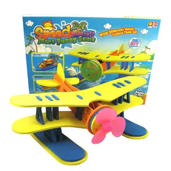 

Kuulee Toys Electric Air Powered Seaplane Modeling DIY Assemble Puzzle Toys Random Color simulate airplane