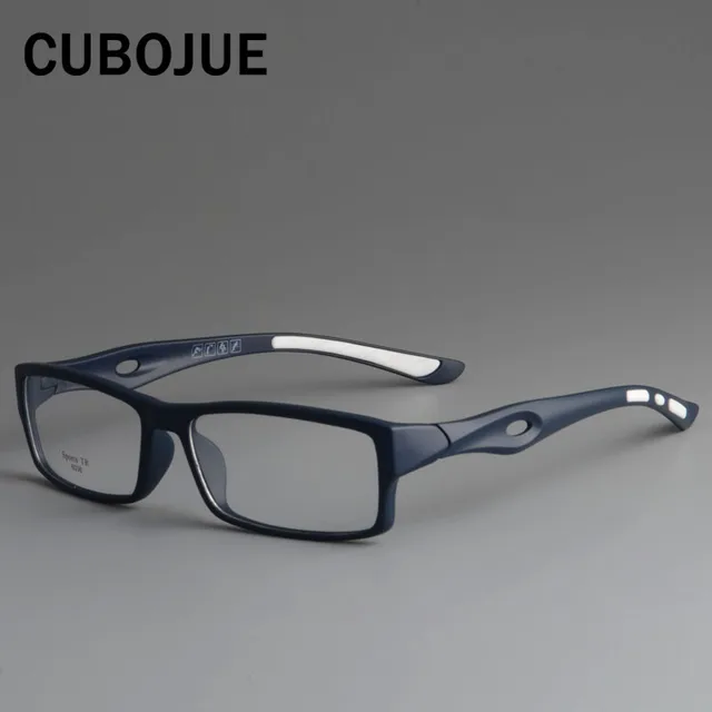 US $13.46 CUBOJUE Sports Glasses Frame Men TR90 Eyeglasses Man Ultra-light Prescription Spectacles for Male S