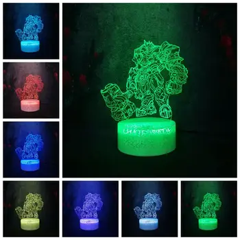 

Multi-function Application 3D led Stereo Table Lamp Anti-creative World of Warcraft Game Orc Tribe Chieftain Thrall Night Light