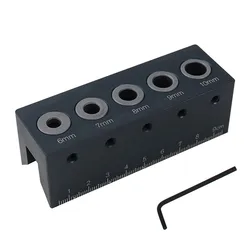 90 Degree Right Angle Hole Locator Fixture Kit Aluminum Alloy Drilling Guide Slot Hole Positioning Fixture Woodworking Tool
