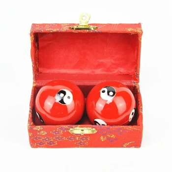 

Red Traditional Chinese Health Exercise Stress Message Balls with Chime - Improve Joints, Blood Circulation, Sleep Patterns, and