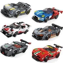 

Speed Champions Famous Racing Sports Car Creative Stickers DIY MOC Building Blocks Classic Model Bricks Toys For Kids Supercar
