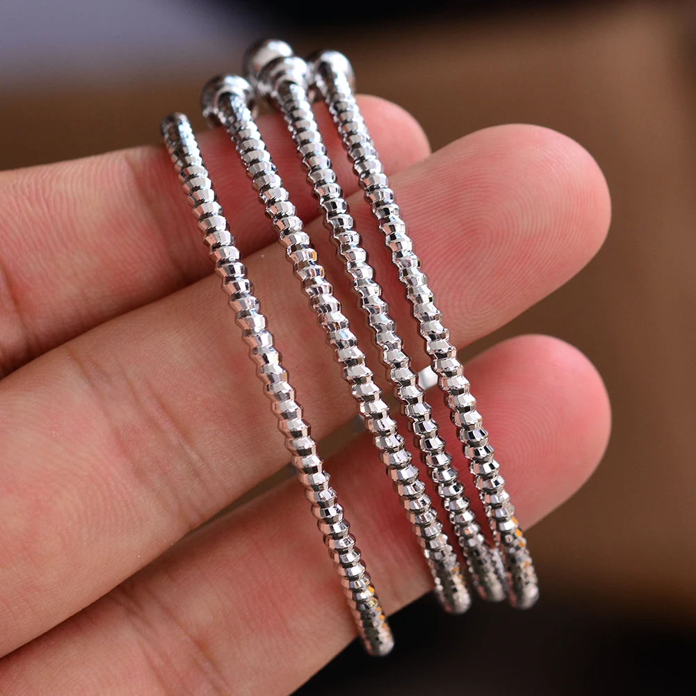 Wando silver plated Thread Bangle for Baby Child Girl Kids Africa Arab Ethiopian Wedding party Bracelet Jewelry Circlet |