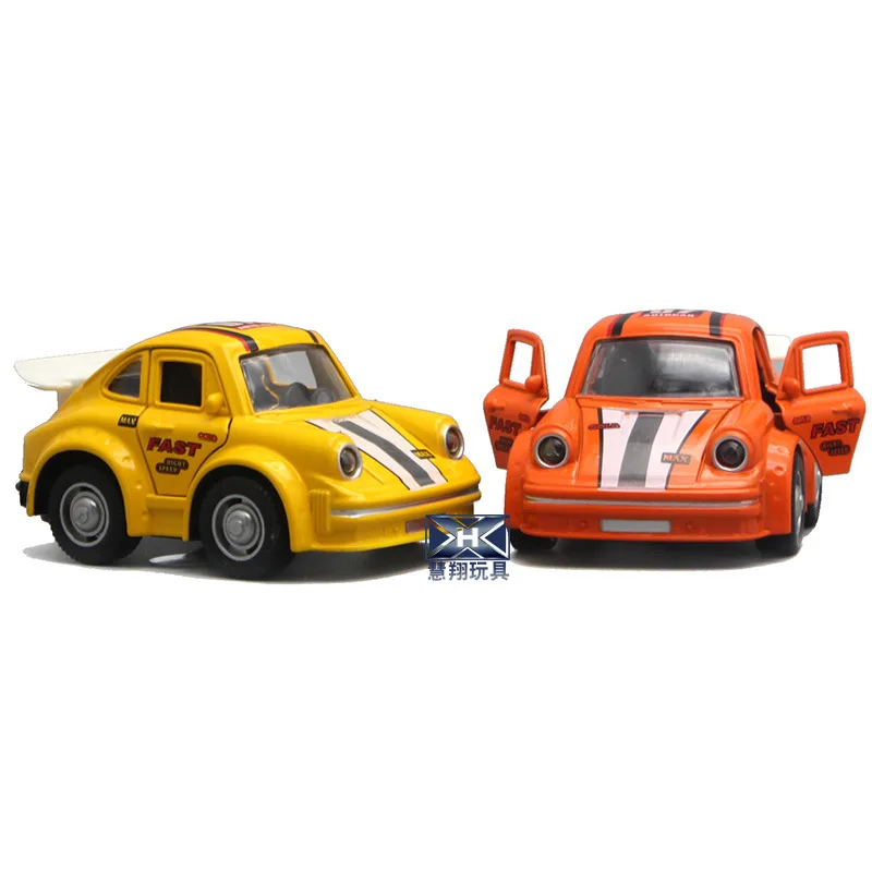 

New Cute Vintage Car Camouflage Race Car Beetle Alloy Models Sound And Light Door Opening Cute Children Small Car