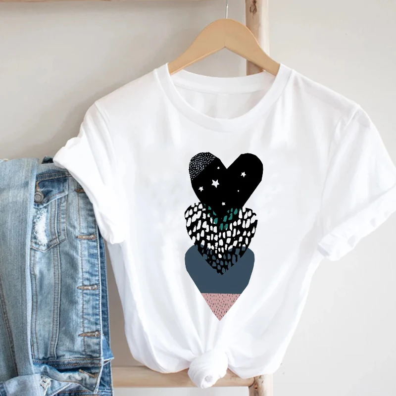 Women Printing Butterfly 90s Sweet Love Kawaii Valentine's Day Fashion Clothes Print Tee Top Tshirt Female Graphic T-shirt