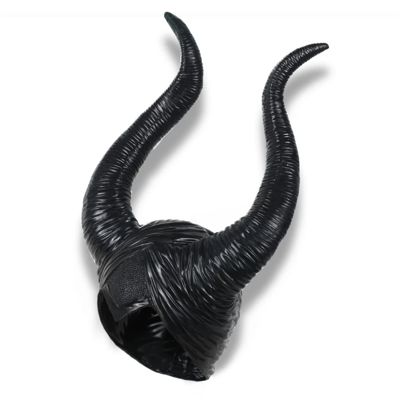 Maleficent:Mistress of Evil Mask Cosplay Props Headgear Unisex Halloween Angelina Jolie Black Queen Headwear Horns Hat