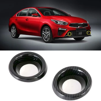 

Fit for Kia K3/Cerato 3rd Gen 2019 2020 Car Styling ABS Carbon Front Fog Light Lamp Sticker Cover Trim 1 Set Auto Accessories