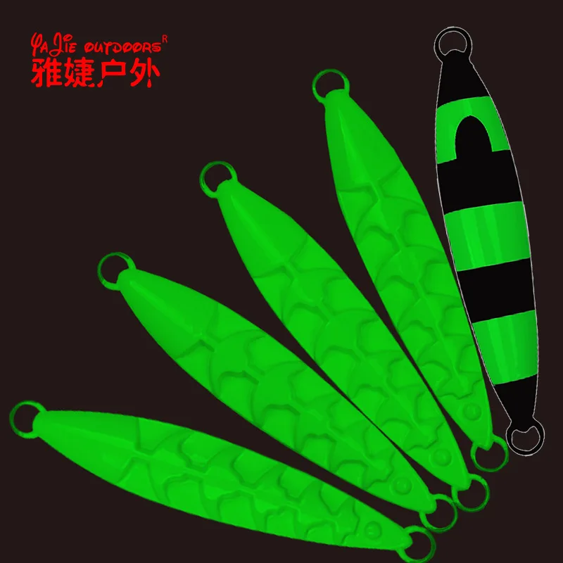 

New Night Light Double-Sided Iron Plate Lure 150g Nanyou Deep-Sea Fishing Boat Lure Super Bright Wobbler