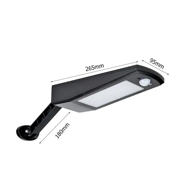 black B 42LED солнечный датчик движения настенный светильник пульт дистанционного управления уличная садовая лампа Энергосберегающая Защита окружающей среды - Испускаемый цвет: black B