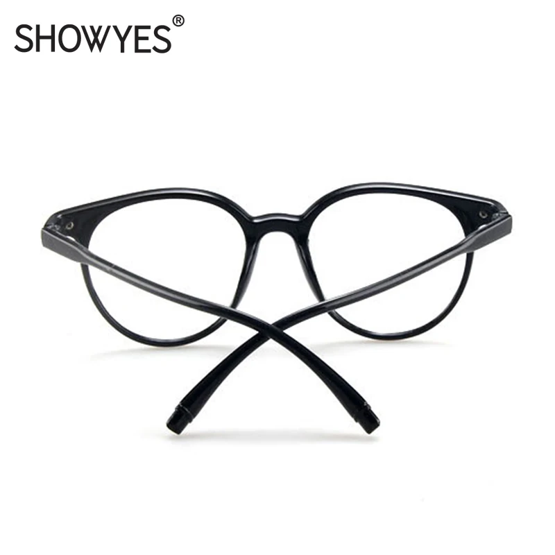 SHOWYES оправа для очков для женщин Близорукость оправа для очков ацетат круглый чистый прозрачный цвет оптические мужские очки 104