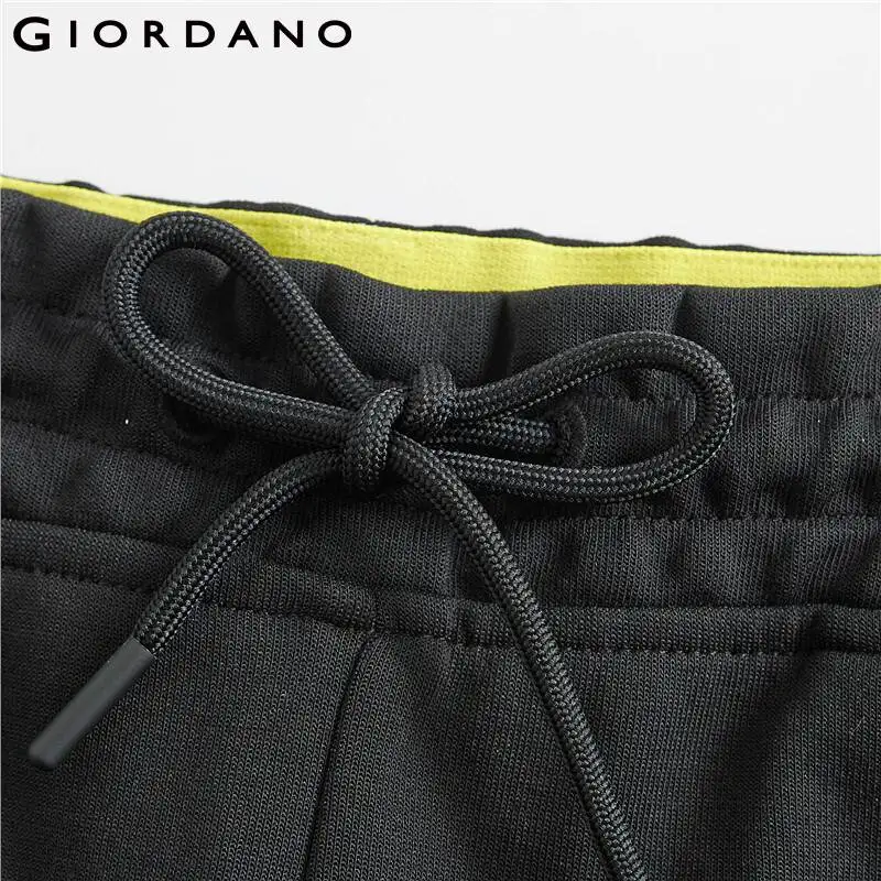 Giordano мужские брюки с карманами на молнии, вязанные брюки с манжетами, одноцветные Джоггеры для мужчин, Calca Masculina Spodnie 01119889