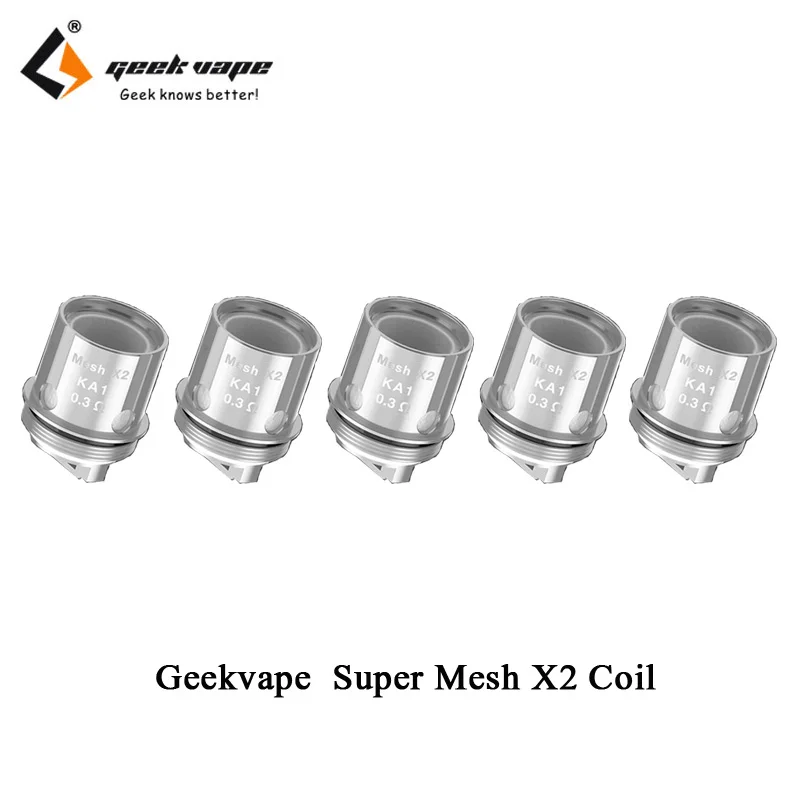 Оригинальная головка спирали Geekvape Super Mesh X2 5 шт./лот 0 4 Ом для электронной сигареты