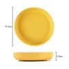 100%Food Safe Approve Silicone Children's Tableware Fashionable Round Food Plates Waterproof Training Bowl Baby Accessories 3
