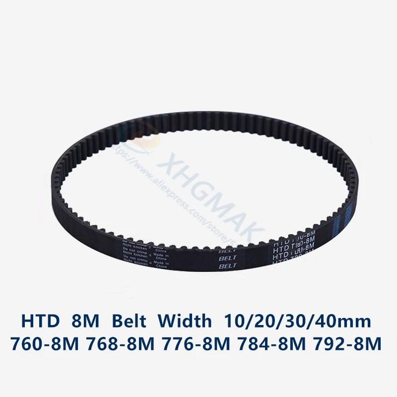 

HTD 8M synchronous belt C=760/768/776/784/792 width 20/30/40mm Teeth 95 96 97 98 99 HTD8M Timing Belt 760-8M 768-8 776-8M 792-8M