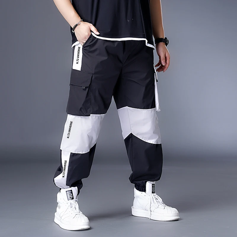 Casual Man Joggers-Pants Cargo-Trousers White Techwear Sport Black Mens Hip-Hop Plus