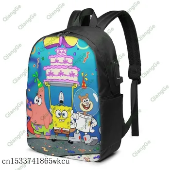 

Funny Usb Backpacks Spongebob Squarepants Patrick Star Squidward Tentacles School Anime Sports Backpack For Adult Kids