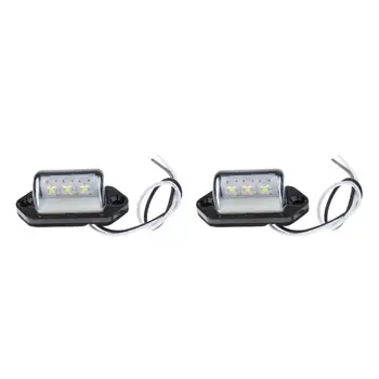 

Parts License Plate Light Replacement 3 LED Rear Truck Lamp Transparent lens