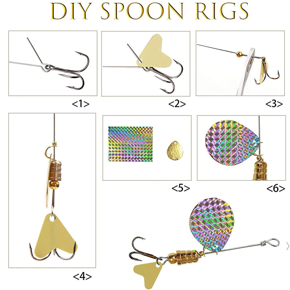 171 шт. рыболовная ложка установки приманка DIY Kit с лезвие спиннера наживка Тройной