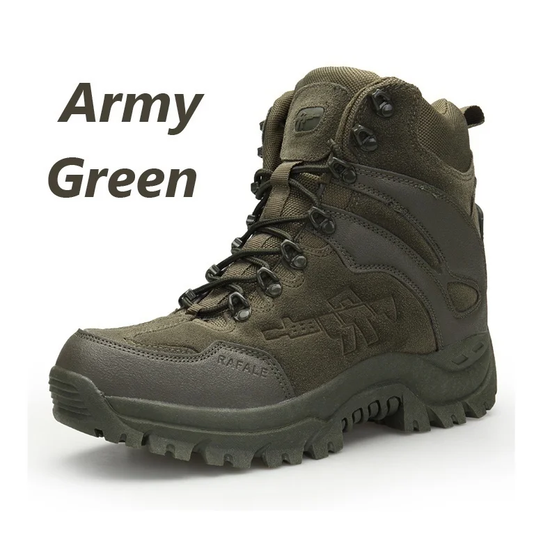 HAN WILD/Мужская обувь для походов на открытом воздухе; водонепроницаемые дышащие военные ботинки; обувь для походов и альпинизма; горные спортивные треккинговые кроссовки - Цвет: GREEN