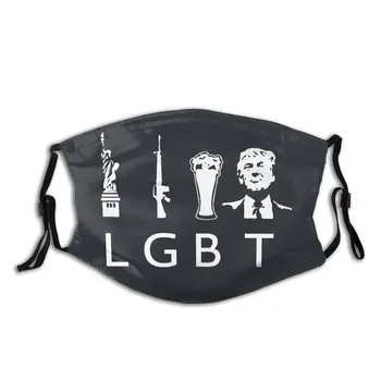 

Liberty Guns Beer Trump Unisex Reusable Face Mask Printed Anti Haze Dust Mask Protection Cover Respirator Mouth Muffle