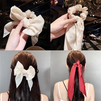 

Vintage Hair Ties Velvet Scrunchie Elastic Hair Band Bow Hair Rope Girls Sweet Head Band Soft Hair Accessories