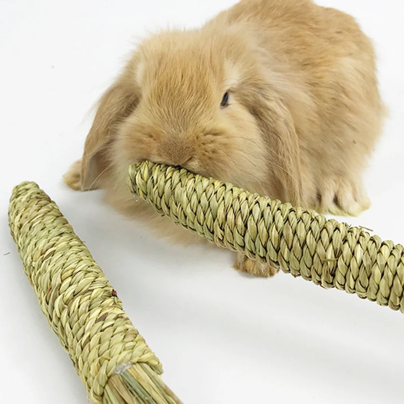Rabbit Chew Toys Grass Woven Natural Rabbit Chew Carrot Rabbit Chew
