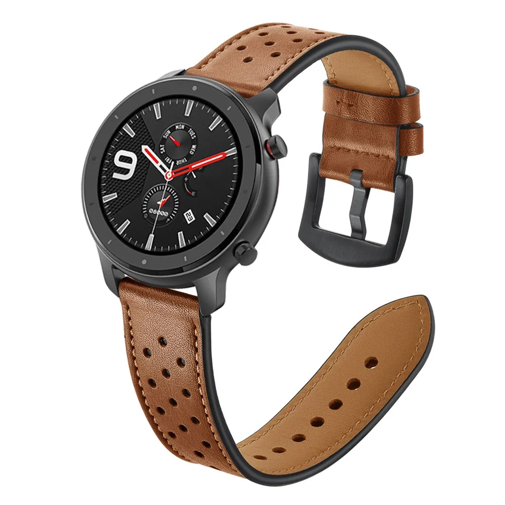 Для amazfit bip ремешок для mi band 2 браслет кожаный сменный ремешок для часов Ремешок для AMAZFIT GTR Смарт-часы 42 мм