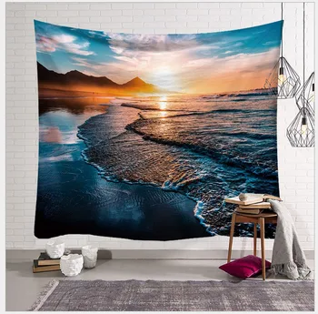 

Wall Hanging Mandala Tapestry 95*73cm traveling Camping sunrise oil painting pattern boho Tapestry Yoga pad Sleeping Tapestry