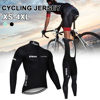 Long Sleeve Cycling Jerseys Ropa Ciclismo Maillot Breathable Bicycle Clothing Trousers Shirt Padded Pants MTB