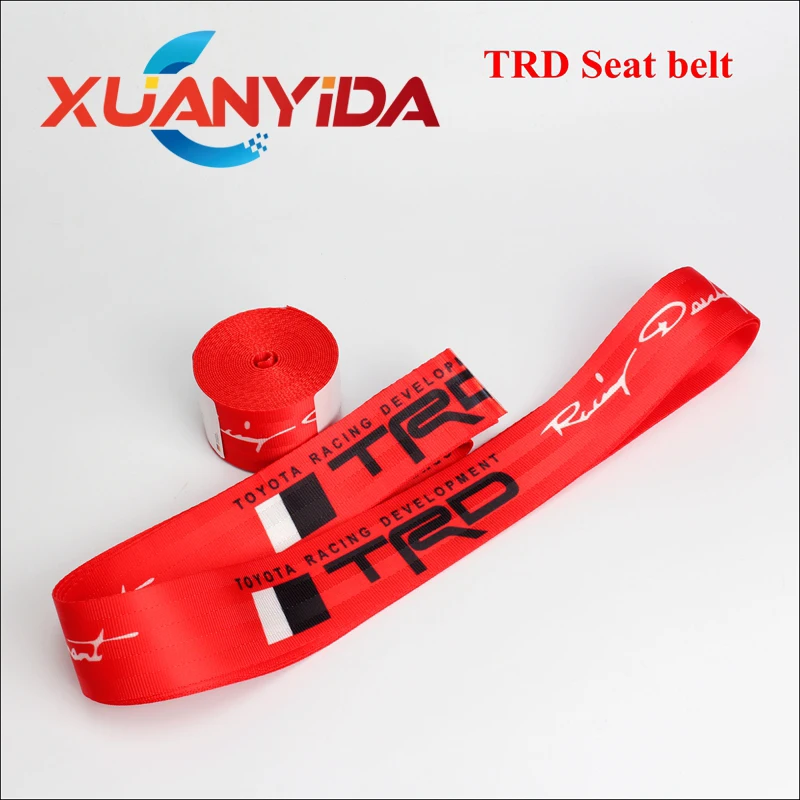 Xuanyida 5 метров рулон TRD ремень безопасности тканевый ремень безопасности для гоночного автомобиля ремни безопасности ремни для рюкзака 4,7 ширина