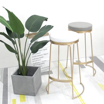 

Nordic Ins style Bar Stool Modern Simple Milk Tea Dessert Shop Cafe Bar chair Front Desk High Chair
