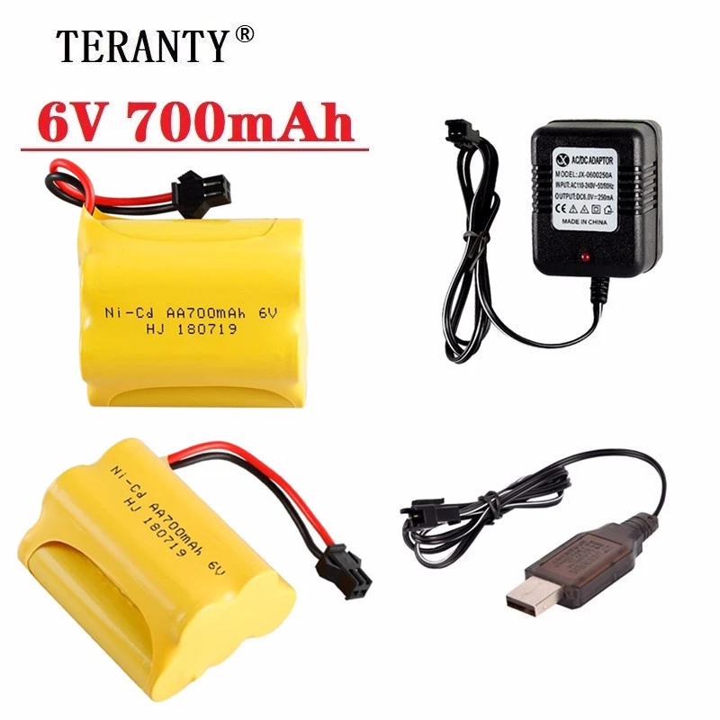 6v 700mah перезаряжаемая батарея + зарядное устройство для Rc игрушки автомобили