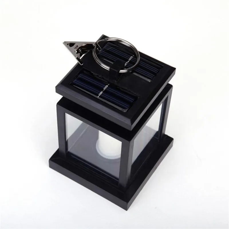 Solar Hanging Lantern Candle Lights Outdoor Candle Effect Light with Hooks for Garden Patio Lawn Deck Umbrella Tent Tree Yard  (5)