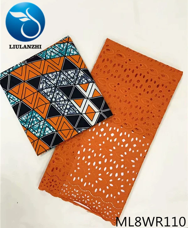 BEAUTIFICAL кружевная вуаль африканская 2,5 ярдов и Анкара восковая печать 3 ярдов нигерийское платье швейный материал кружева tissu ML8WR93-116