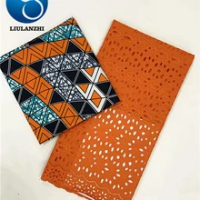 BEAUTIFICAL кружевная вуаль африканская 2,5 ярдов и Анкара восковая печать 3 ярдов нигерийское платье швейный материал кружева tissu ML8WR93-116