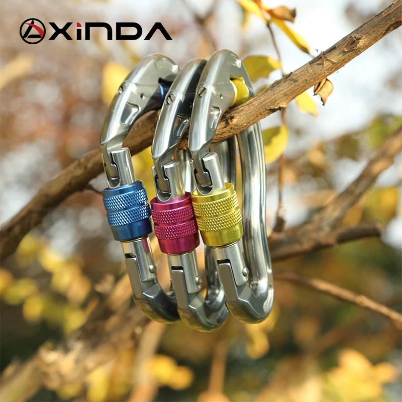 XINDA профессиональный открытый скалолазание 25KN Натяжной замок безопасности