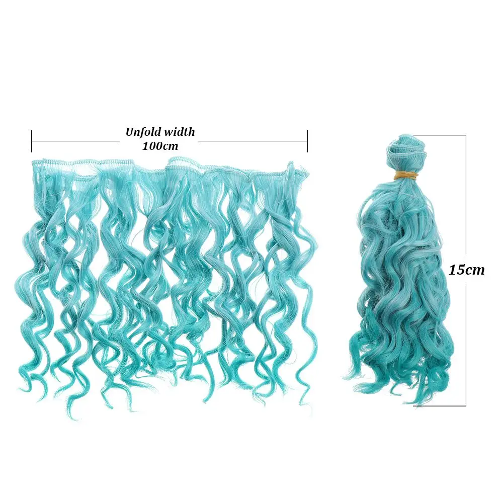 15*100cm 1/6 1/4 1/3 Fashion Mini Tresses High-Temperature Screw Periwig Curly Wigs DIY Doll Hair Toy Toupee Kids Gifts toy wigs doll wigs doll accessories
