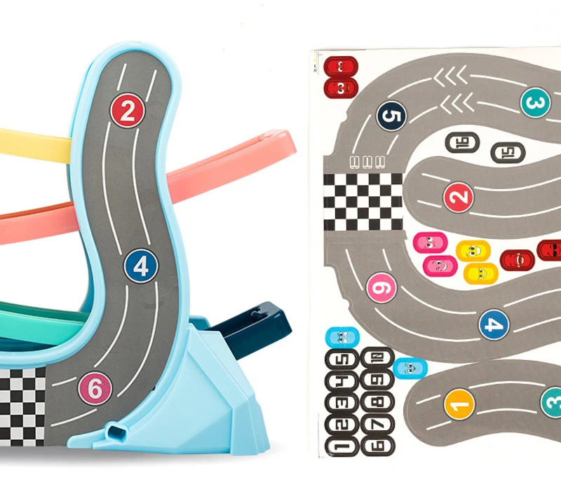 7-Слои пандус волшебный гоночный трек и 12 мини инерционных машин раздвижные игрушечный Vehicel& поезд для маленьких мотор развивающий образовательный Детские игрушки