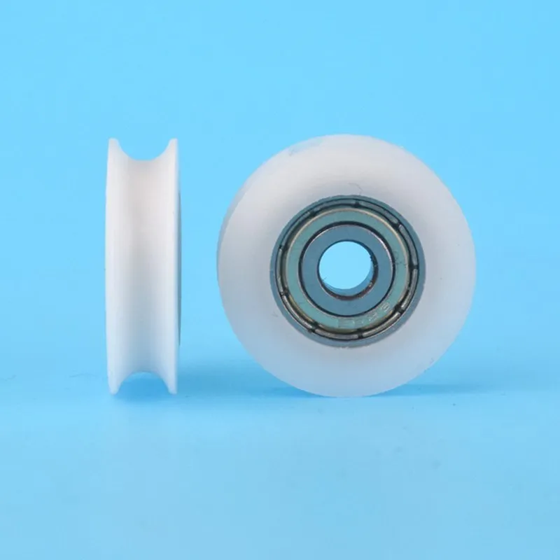 U-Nut Kunststoffbeschichtetes Lager 625ZZ 5 * 24 * 7 mm Türfensterrolle POM-Rad mit Nylon umwickelte Riemenscheibe Bohrung 5 mm Durchmesser 24 mm – Detail 3