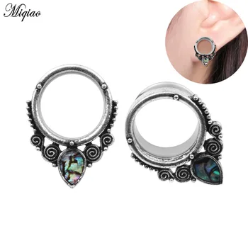

Miqiao 2pcs New Product Shell Paper Patch Auricle 8mm-20mm Stainless Steel Ear Amplifying Exquisite Piercing Jewelry