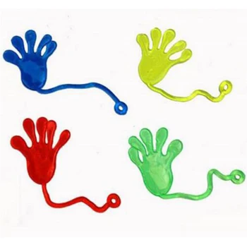 

Wholesale 100pcs Funny Sticky Palm Kids Sticky Hands Palm Party Favor Gag Toy Slime Viscous Climbing Novelty Prize Birthday Gift