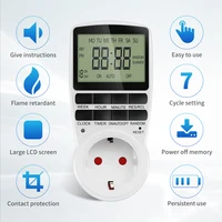 Minuteur numérique électronique programmable UE, prise de minuterie électronique, prise UE, contrôle du temps des appareils de cuisine, jour/heure 3
