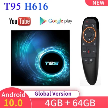 

T95 TV Box Smart Android 10.0 4GB 32GB 64GB Allwinner H616 Quad Core WiFi 6K Google Voice Assistant Netflix Youtube Set top box