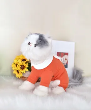

New cute pet clothes cat dog clothes autumn and winter warm four-legged clothes