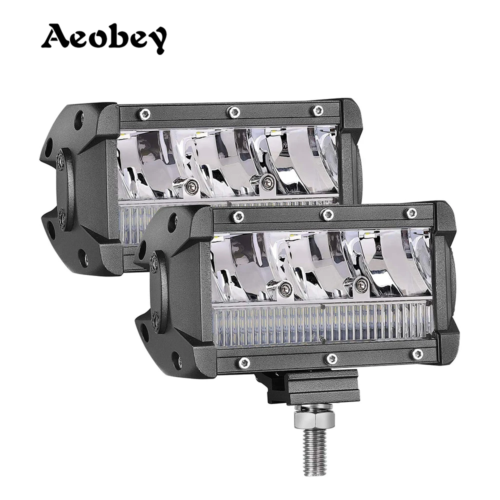 

Aeobey 5inch 45w 13LED Waterproof IP68 Work Light LED Light Bar Spot Flood Beam for Work Driving Offroad Boat Car Tractor Truck