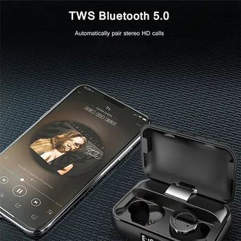 

TWS X13 Bluetooth 5.0 Earphones Touch IPX7 Waterproof True Wireless EarBuds Noise Reduction In-ear Headphones 7h Music Time