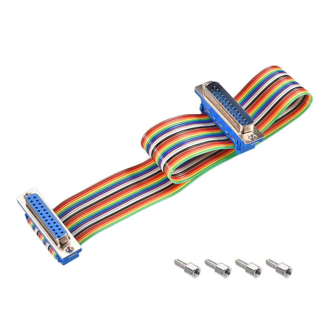 

uxcell IDC Rainbow Wire Flat Ribbon Cable DB15 F/F Connector 2.54mm Pitch 11.8inch Long DB25 Male-DB25Female